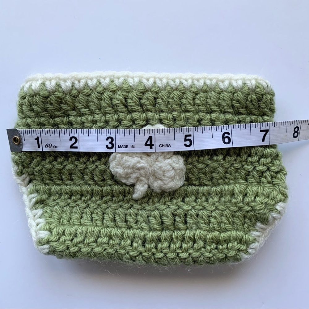 Knit Four Leaf Clover Diaper Cover - Picture 3 of 4